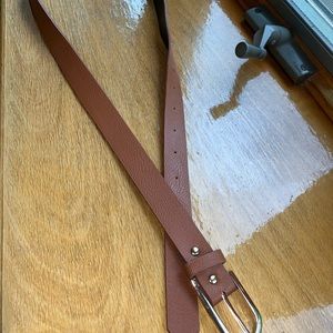 Brown buckle belt